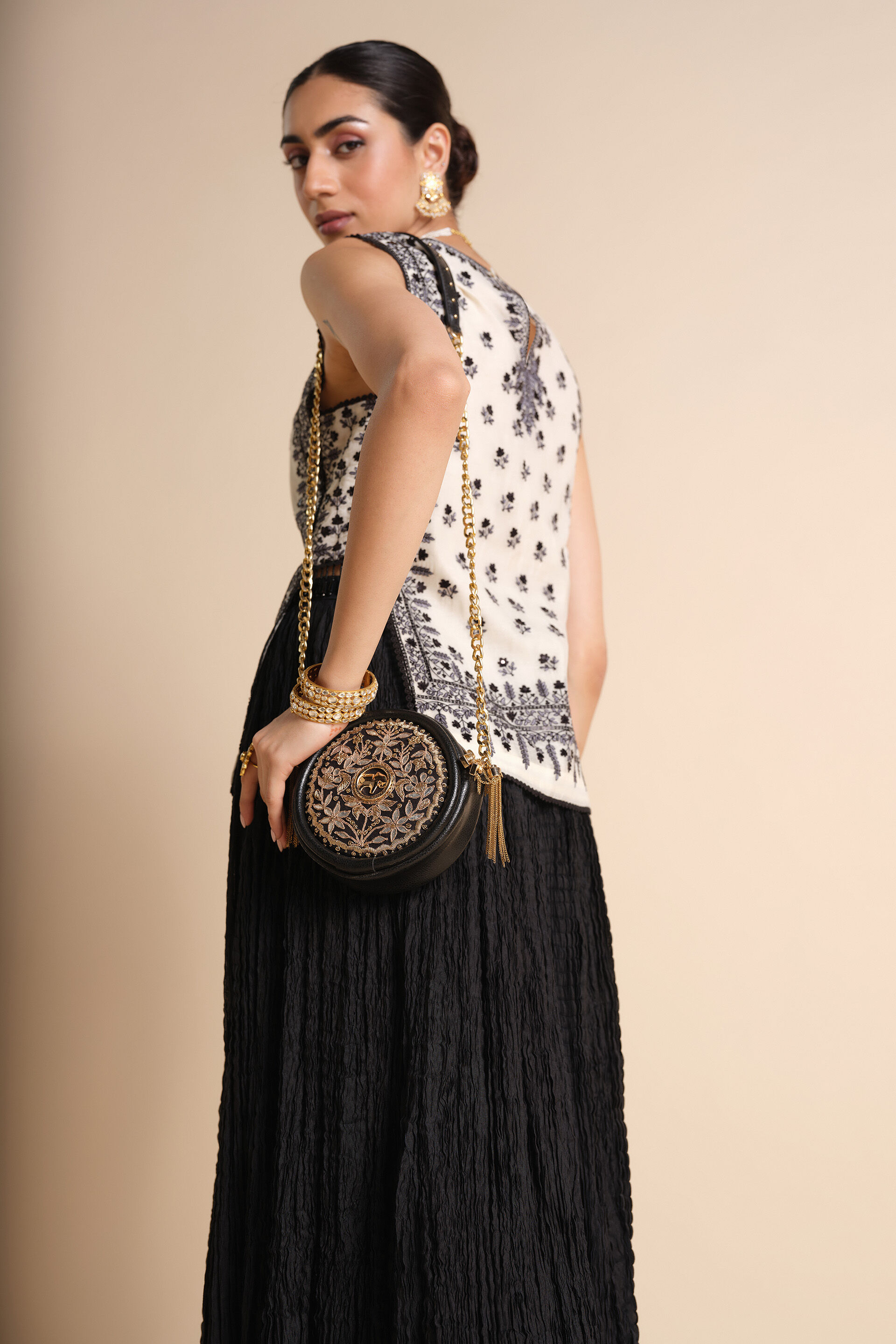 Sawsan Embroidered Skirt Set - White, White, image 13